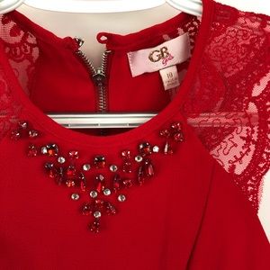 Red Tween Christmas Dress. Size 10.